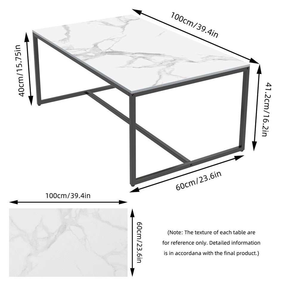 Elegant Heavy Duty Stone Coffee Table Marble