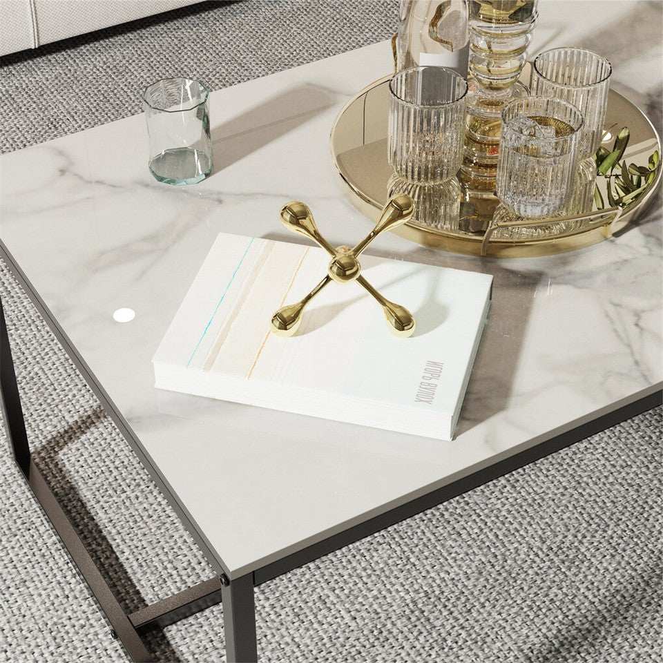 Elegant Heavy Duty Stone Coffee Table Marble