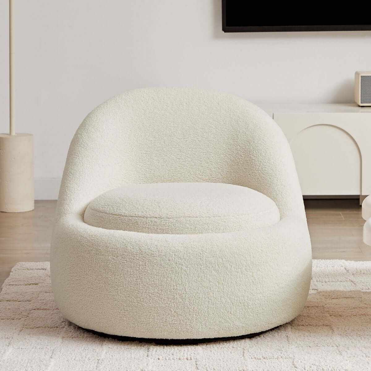 Anda Modern Boucle Swivel Chair