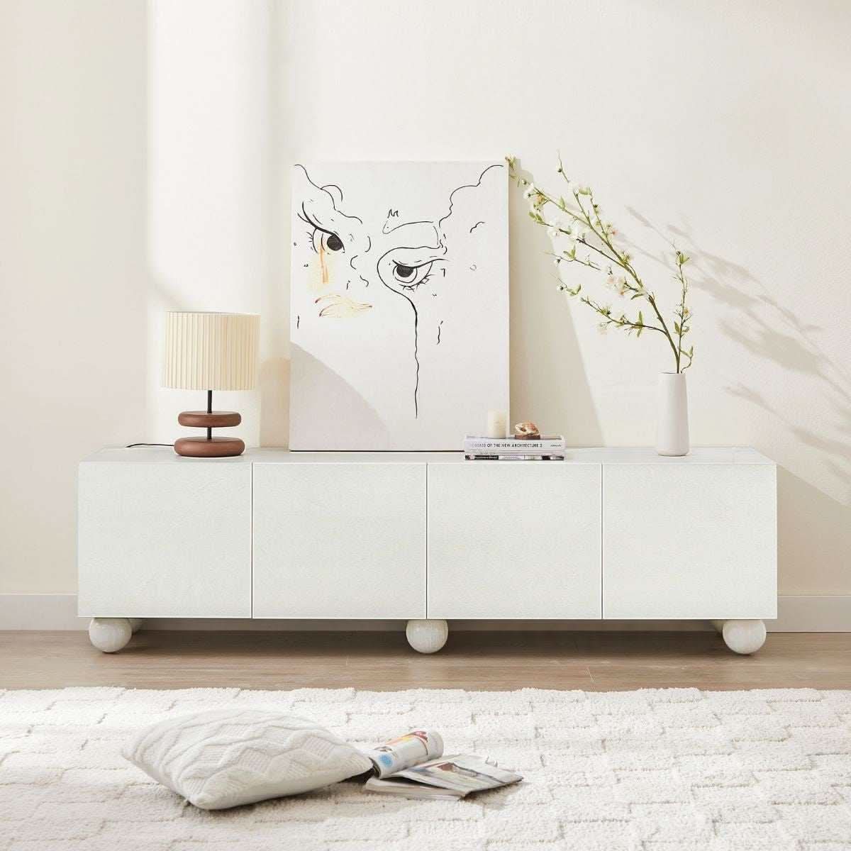 Ava Modern Design TV Unit - White