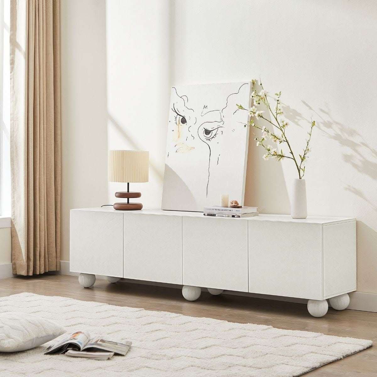 Ava Modern Design TV Unit - White