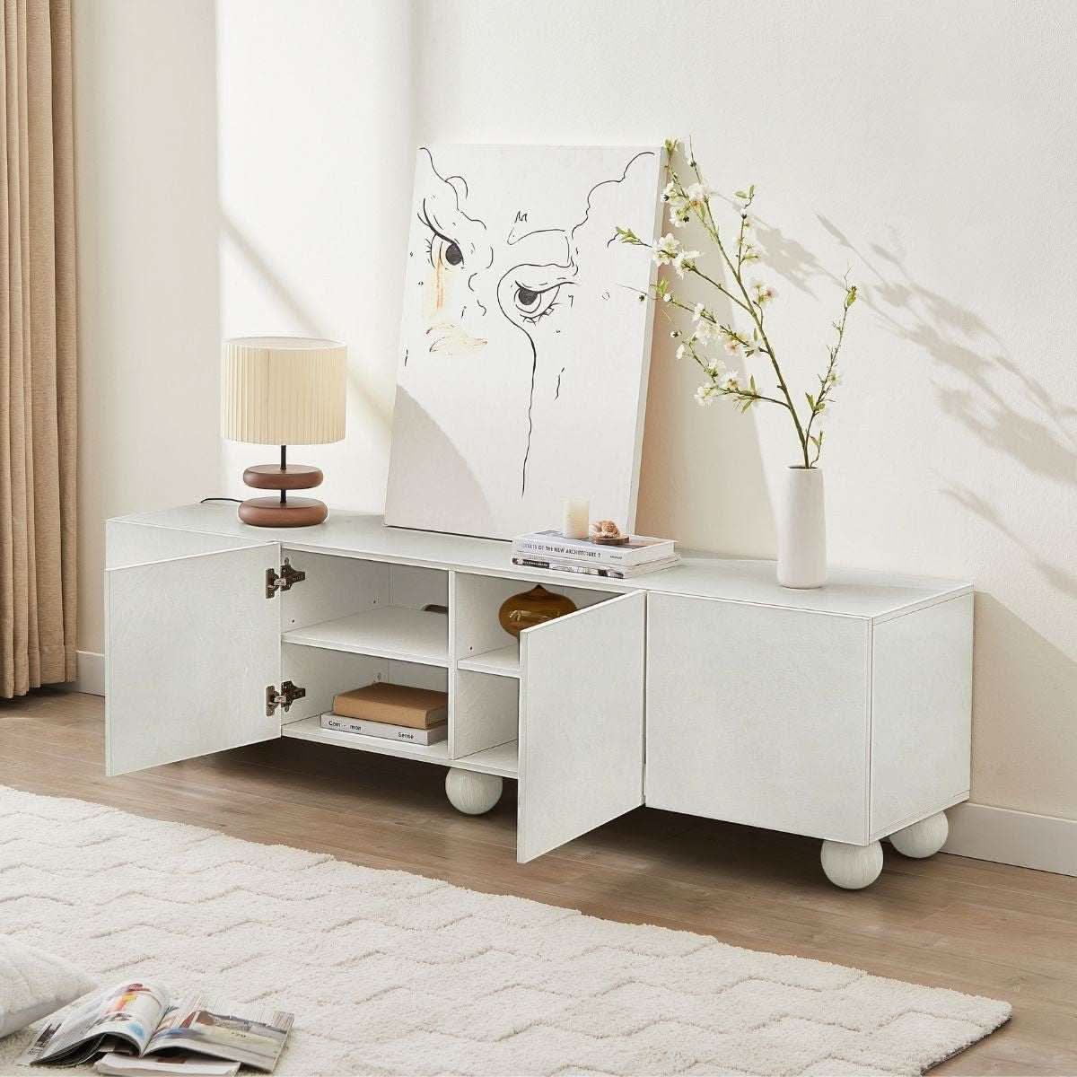 Ava Modern Design TV Unit - White