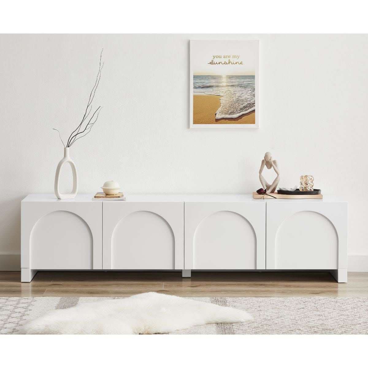 Dome Entertainment Center White TV Unit - 180cm