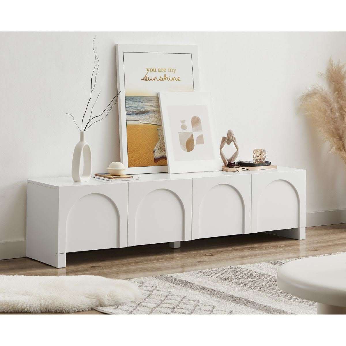 Dome Entertainment Center White TV Unit - 180cm