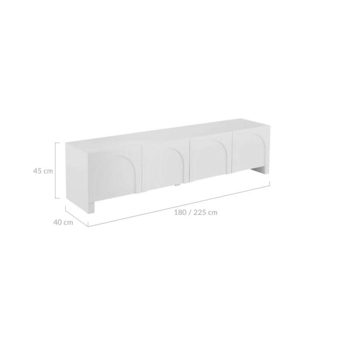 Dome Entertainment Center White TV Unit - 180cm
