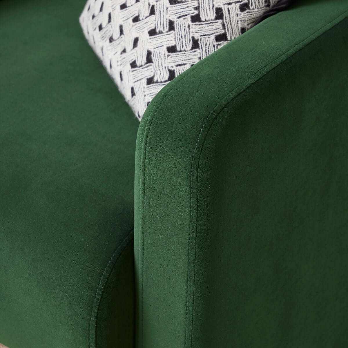 Lilah Modern Fabric Boucle Armchair - Basil Green
