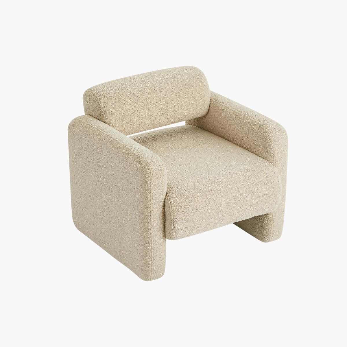 Lilah Modern Boucle Armchair - Light Sand