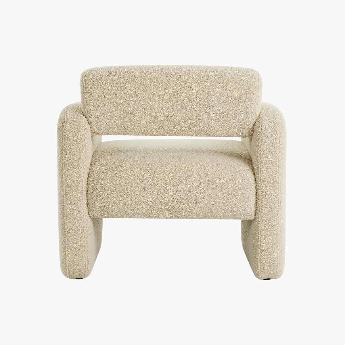 Lilah Modern Boucle Armchair - Light Sand