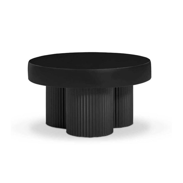 Ribbed Black Coffee Table