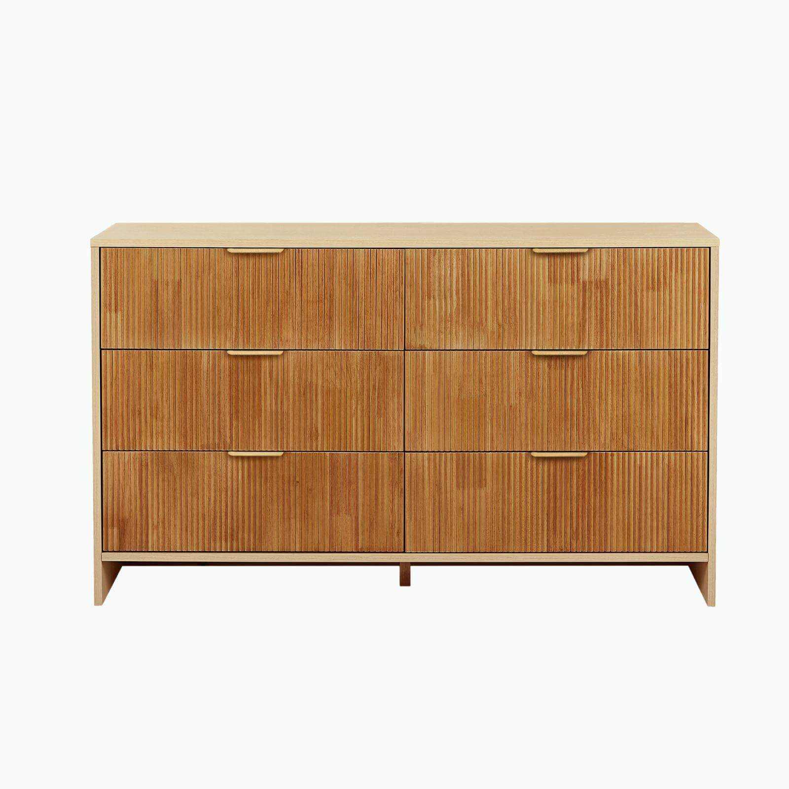 wood 6 drawer chest