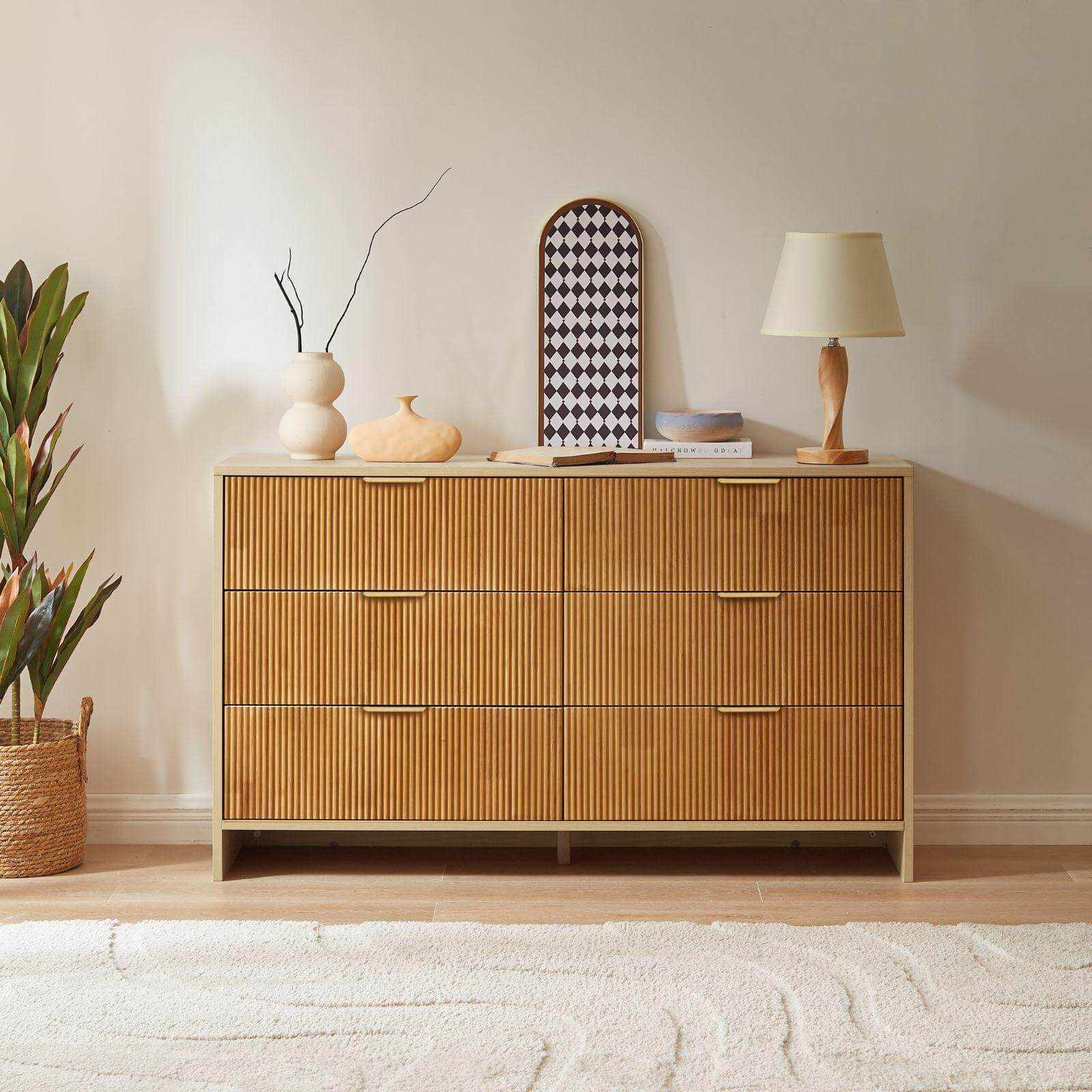 Misty Wood 6 Drawer Chest
