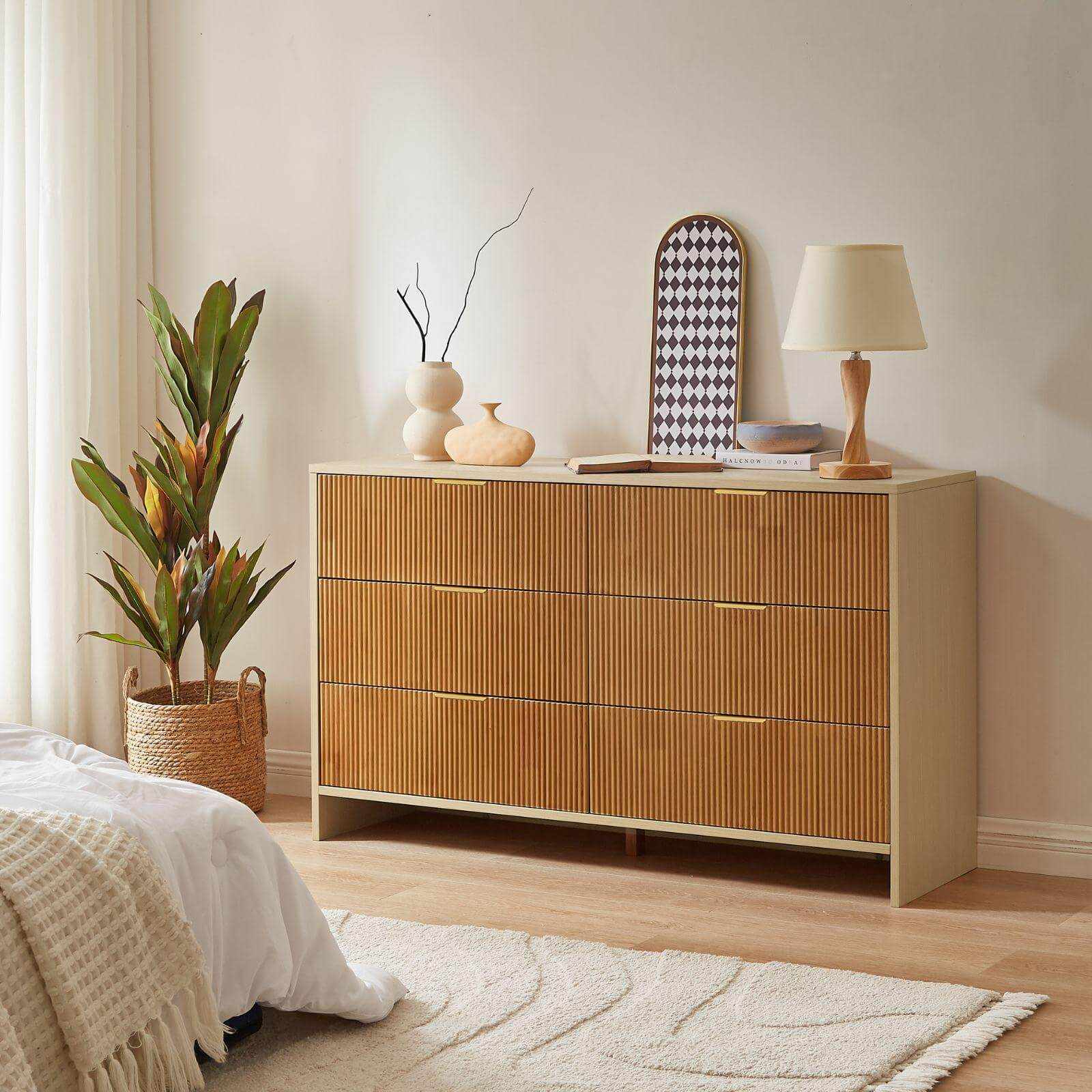 Misty Wood 6 Drawer Chest