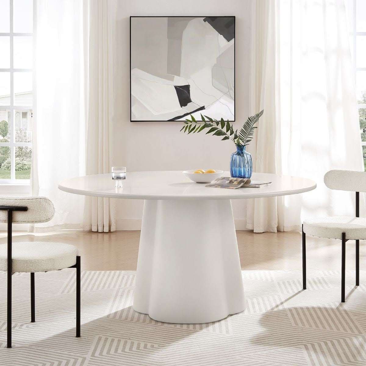 Sora Round Dining Room Table - White