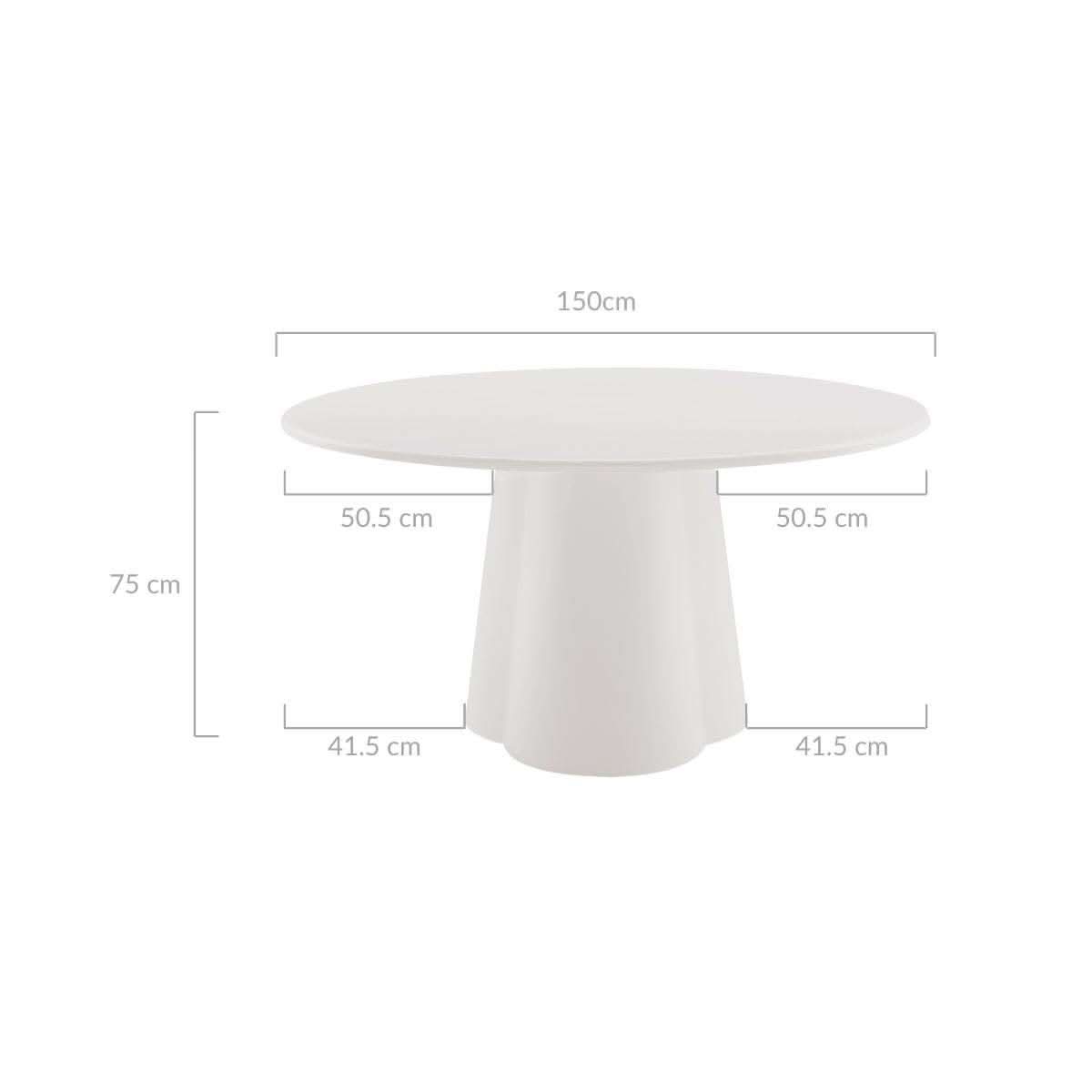 Sora Round Dining Room Table - White