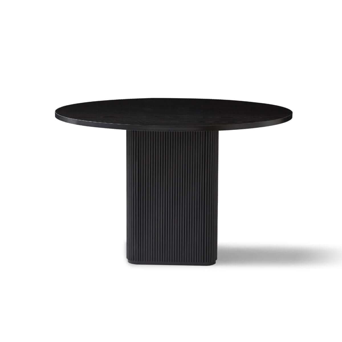 Tate 4 Seater Black Column Round Dining Table