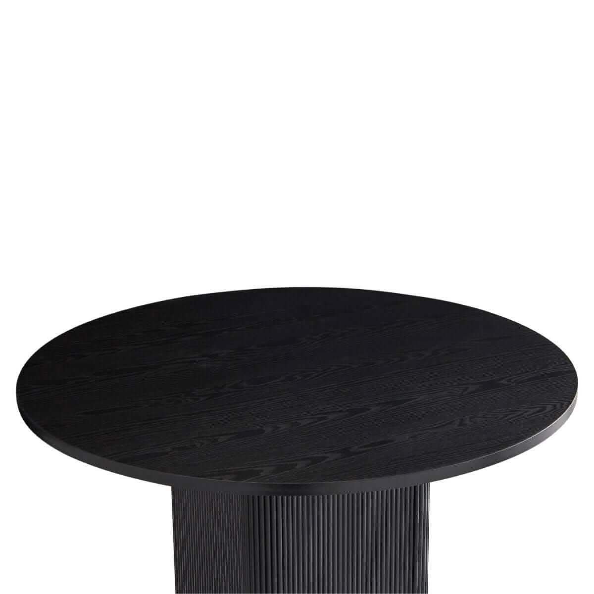 Tate 4 Seater Black Column Round Dining Table