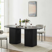 Tate 6 Seater Black Dining Room Table