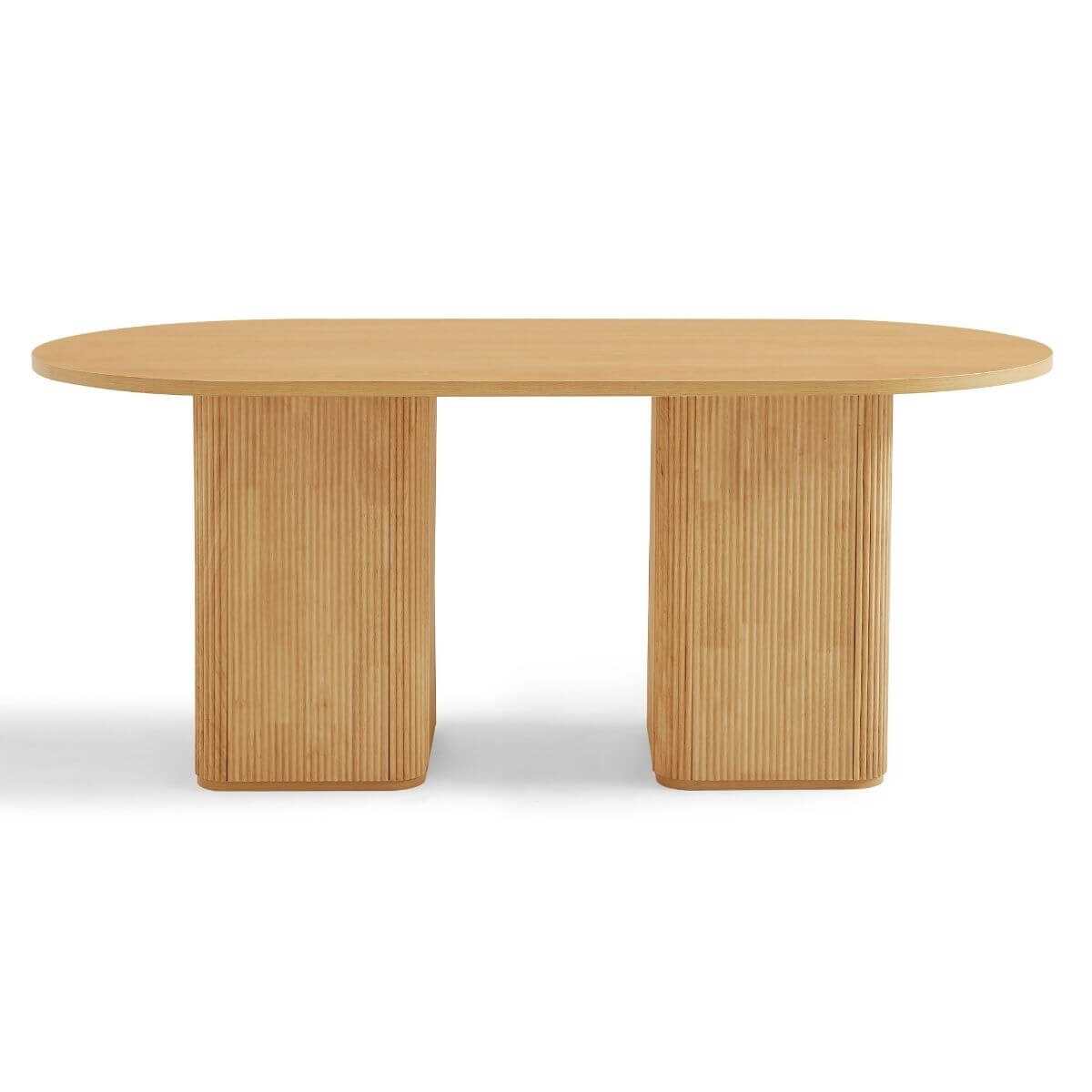 Tate Column Round Dining Table for 6 - Natural