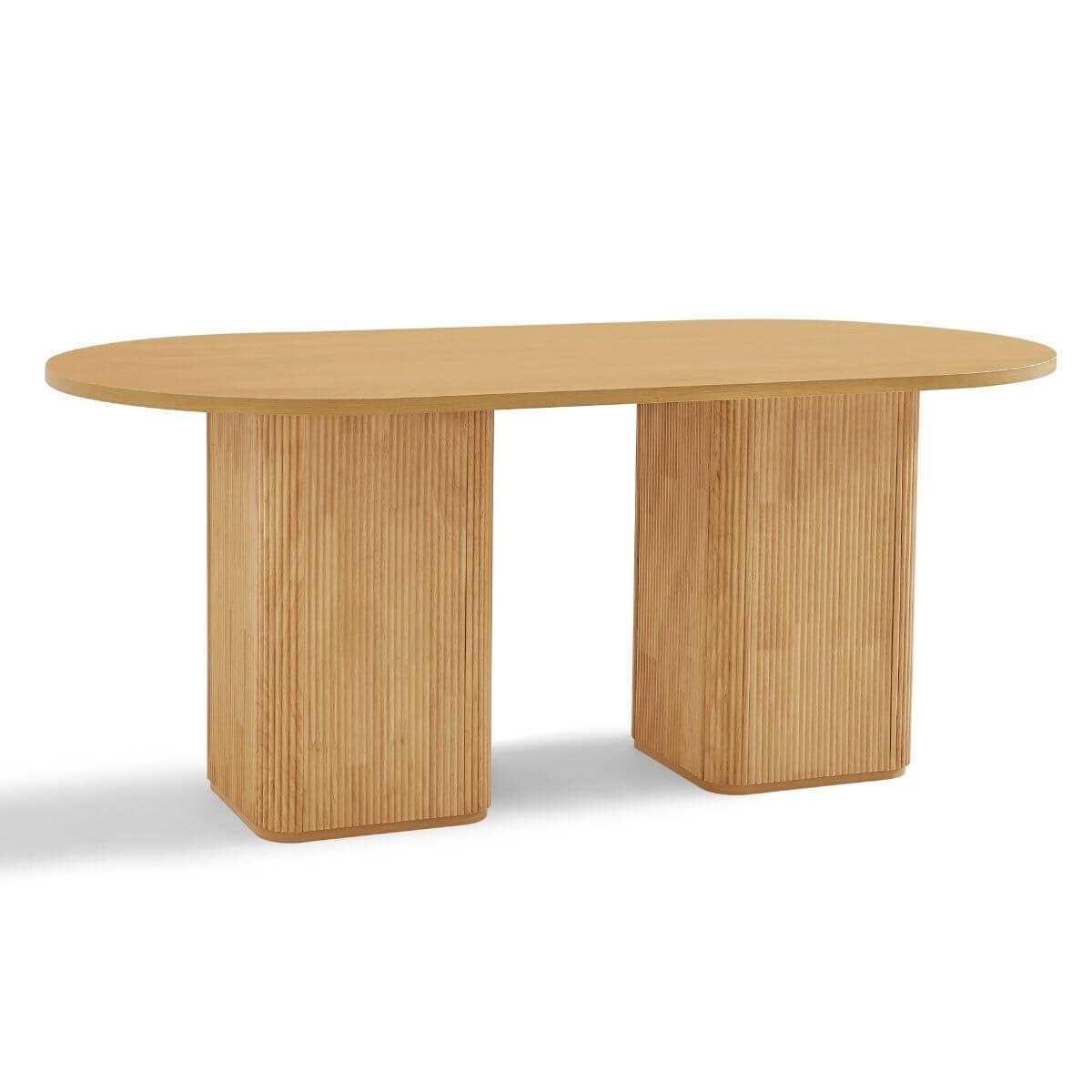 Tate Column Round Dining Table for 6 - Natural