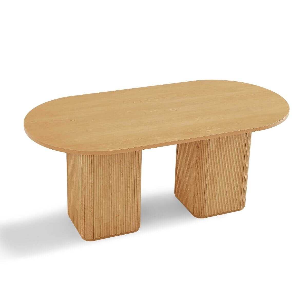 Tate Column Round Dining Table for 6 - Natural