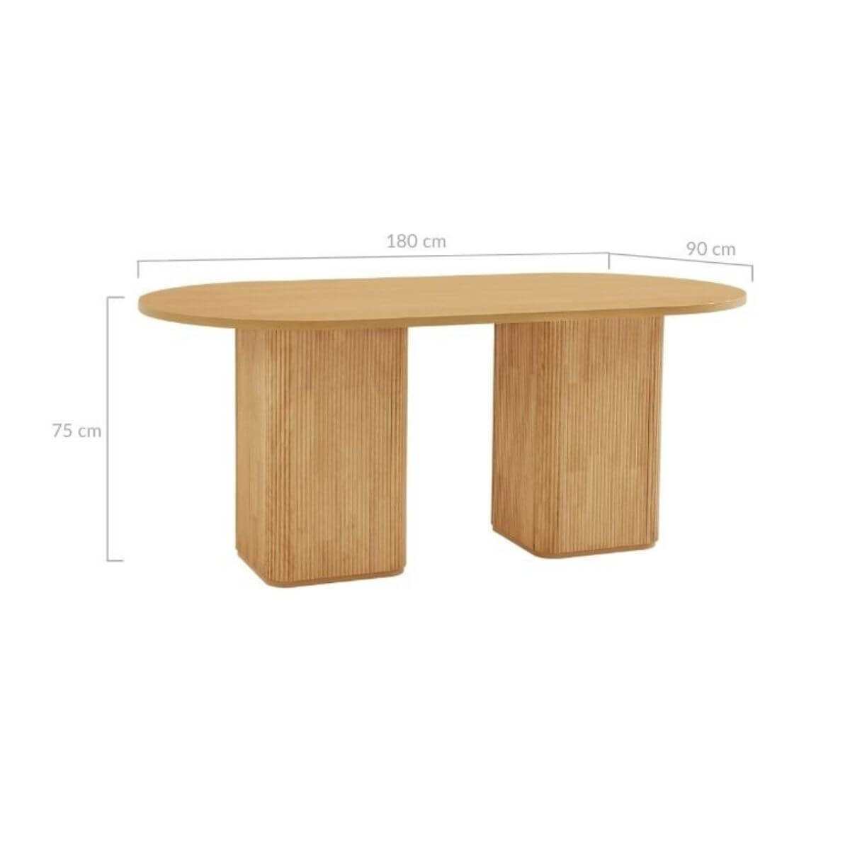 Tate Column Round Dining Table for 6 - Natural