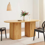 Tate Column Round Dining Table for 6 - Natural