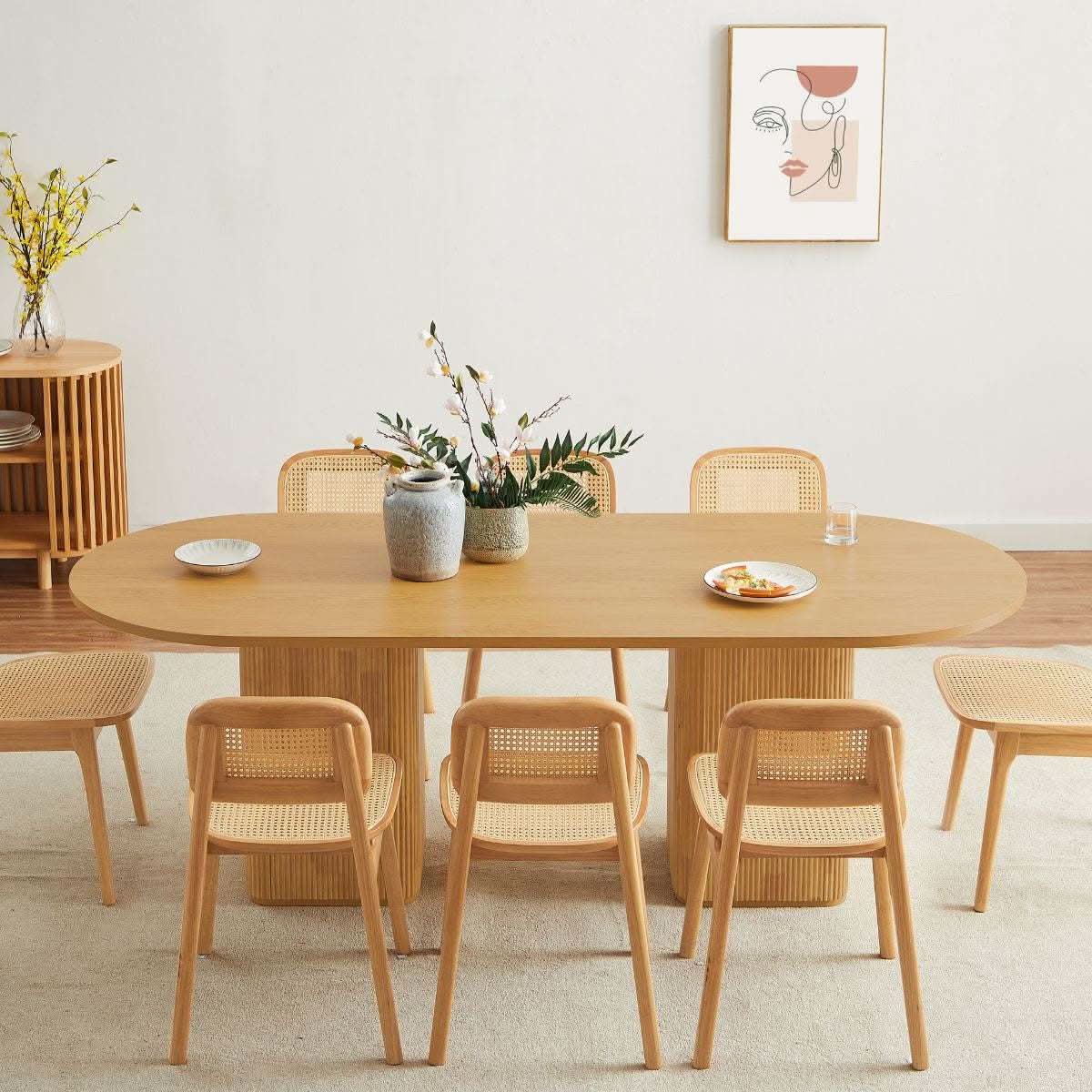 Tate 8 Seater Dining Table Natural