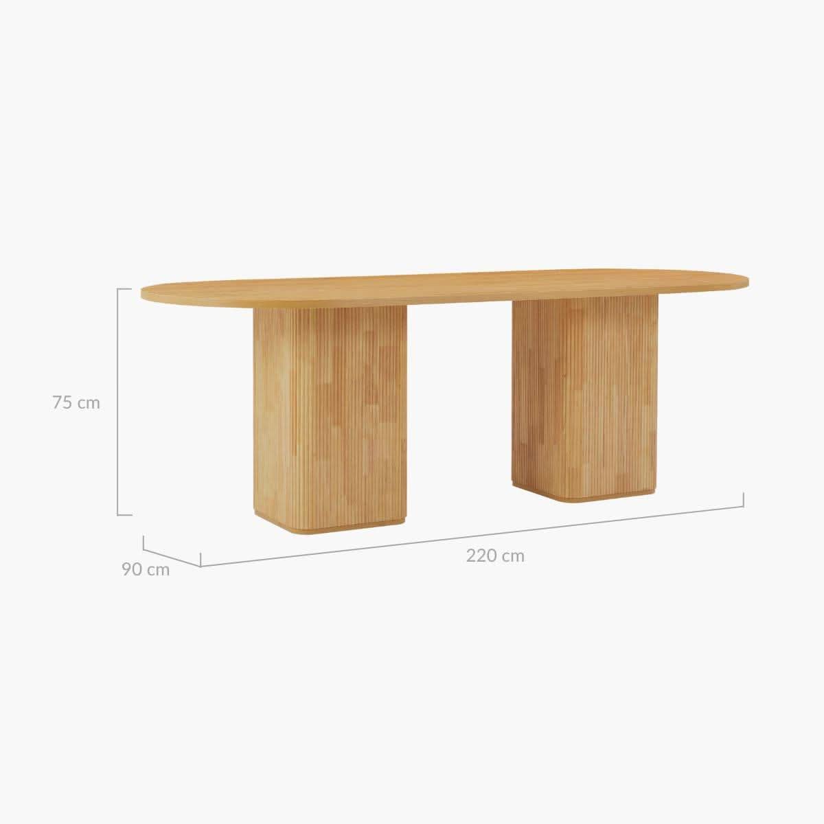 Tate 8 Seater Dining Table Natural