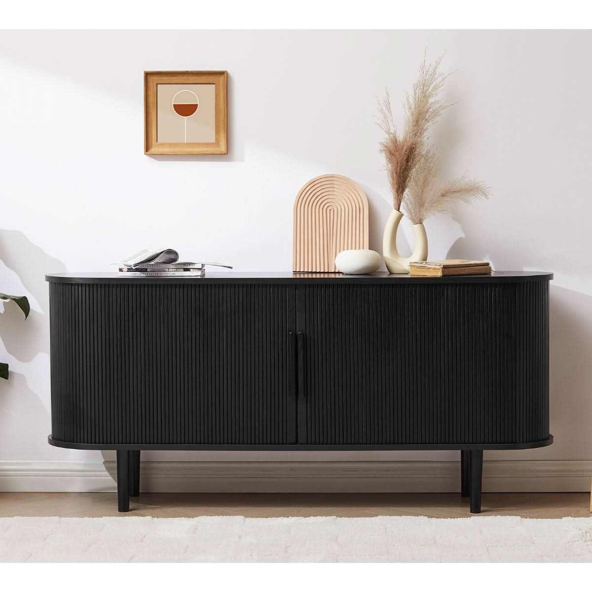 Tate 160cm Modern Sideboard Black