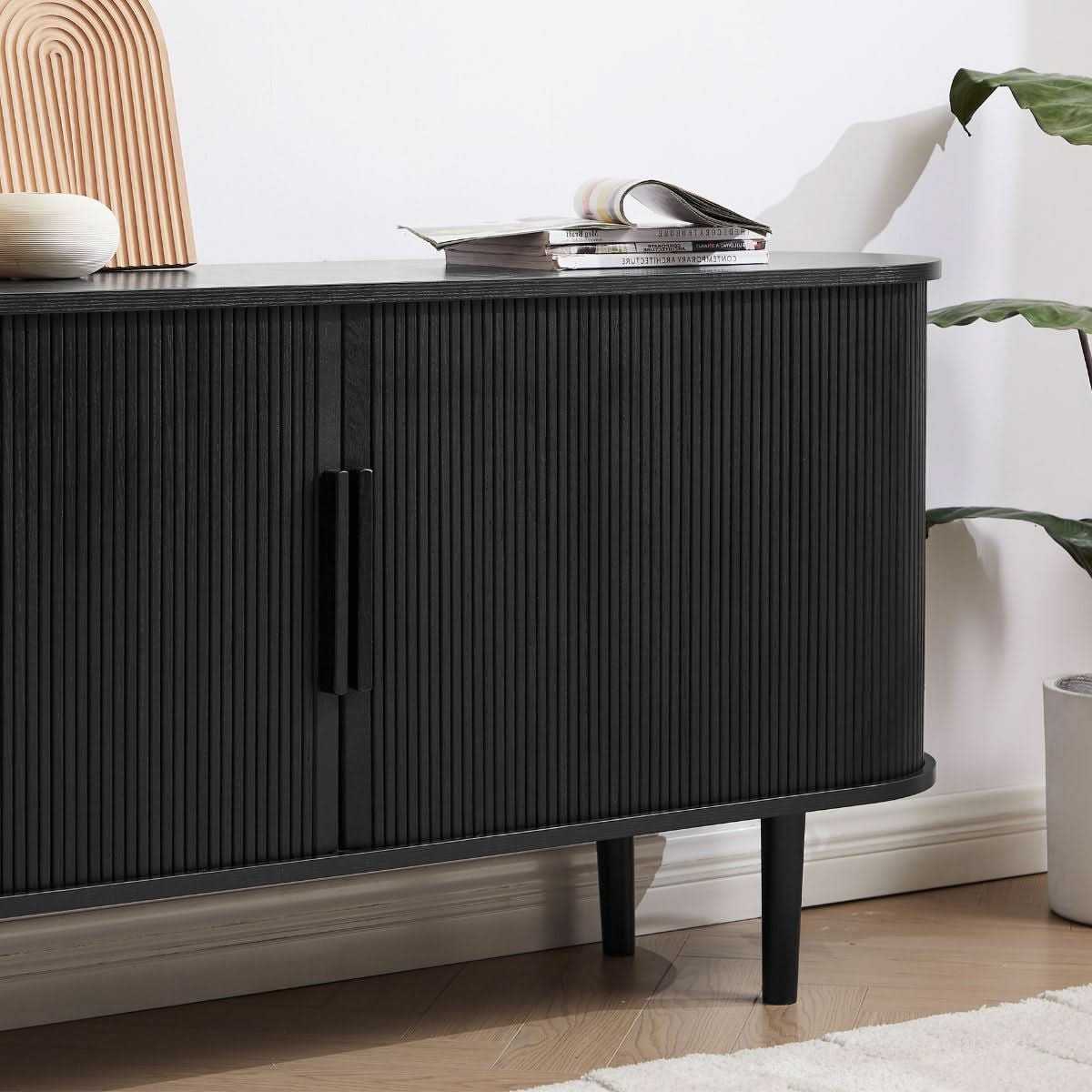 Tate 160cm Modern Sideboard Black