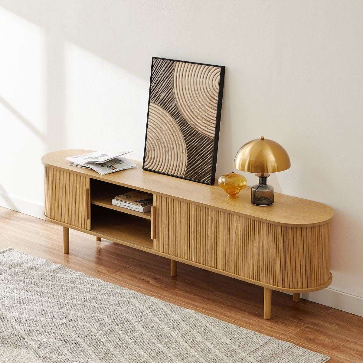 Tate 200cm Entertainment Unit - Natural