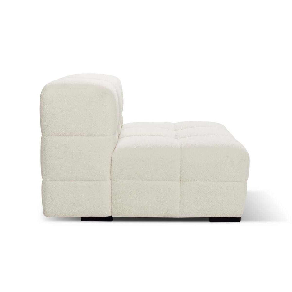 white boucle chair