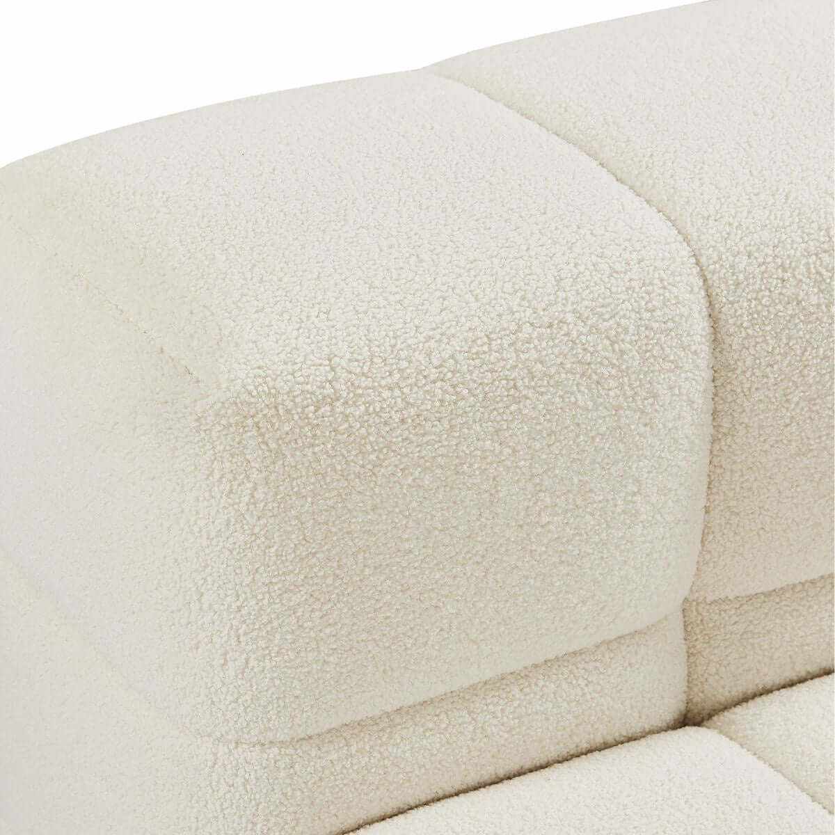 white boucle chair