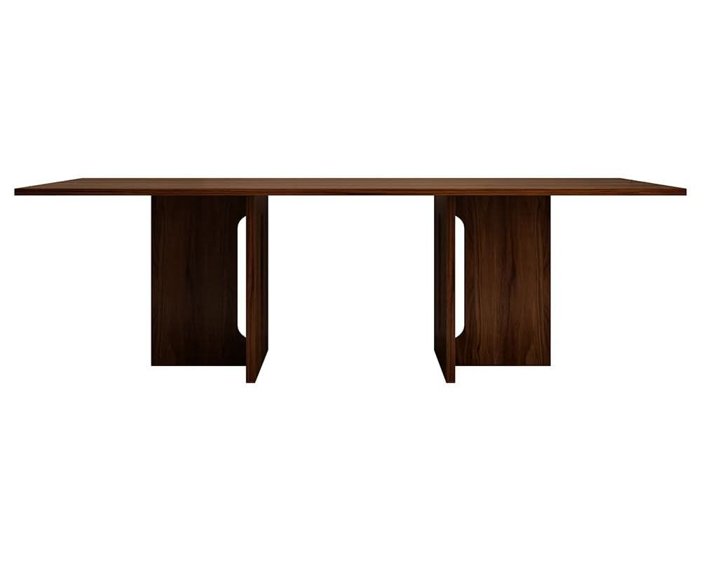 Walnut Melamine Dining Table 6 Seater