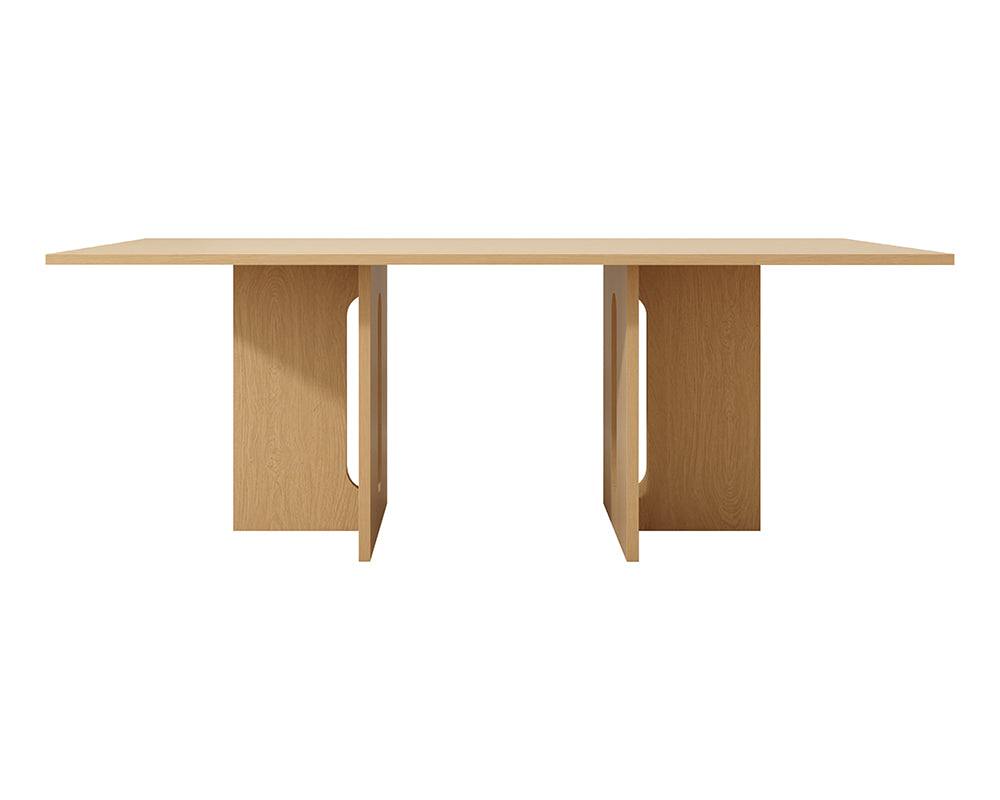 Walnut Melamine Dining Table 8 Seater with rich walnut finish and sturdy MDF construction.