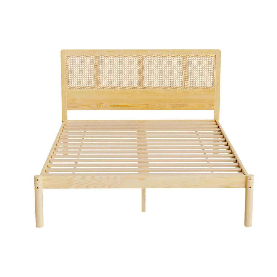 rattan bed frame double