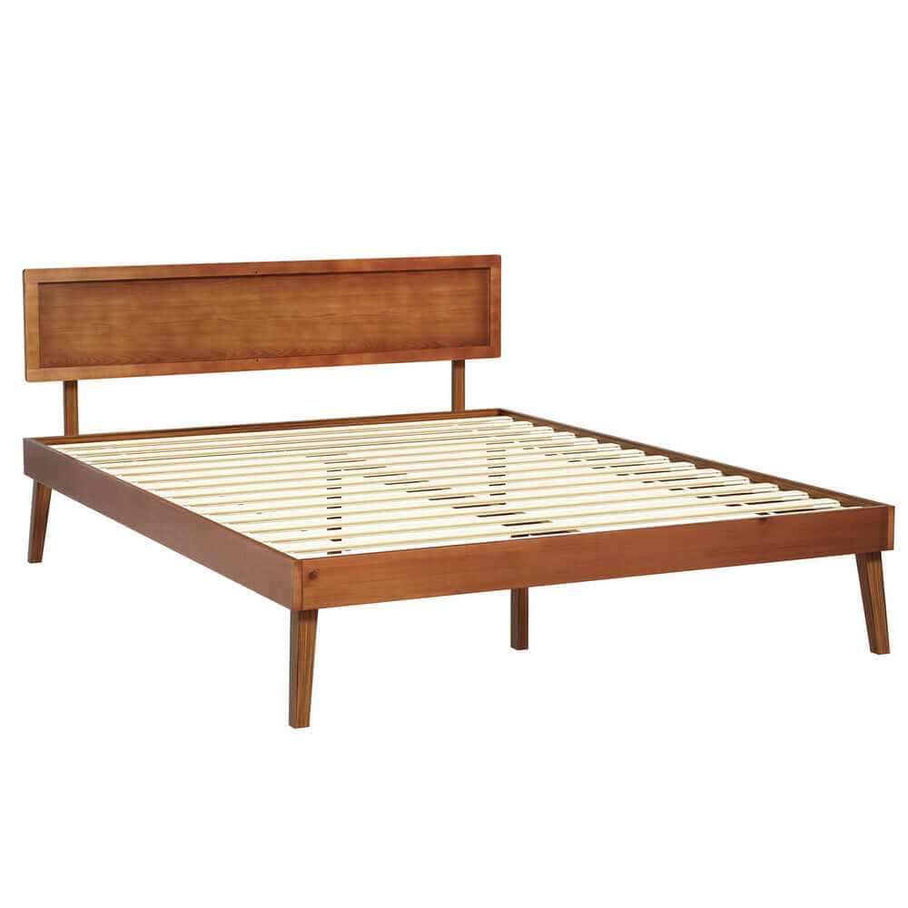 queen size bed frame walnut