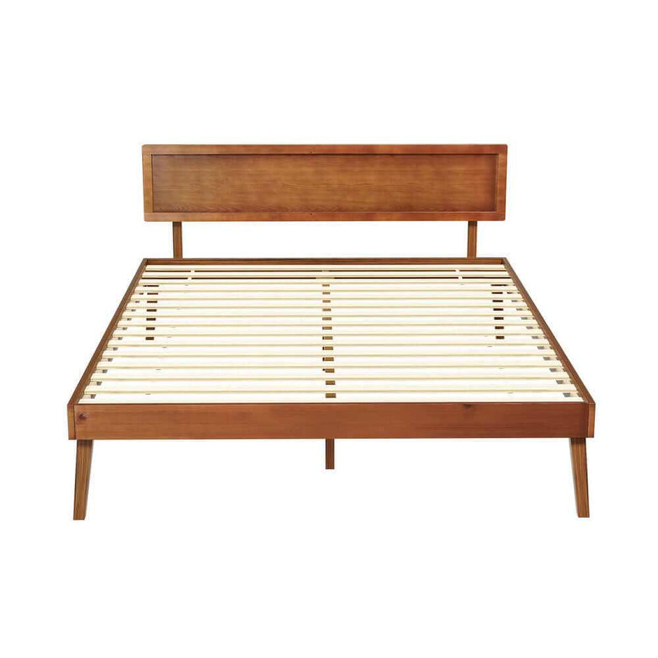 queen size bed frame walnut