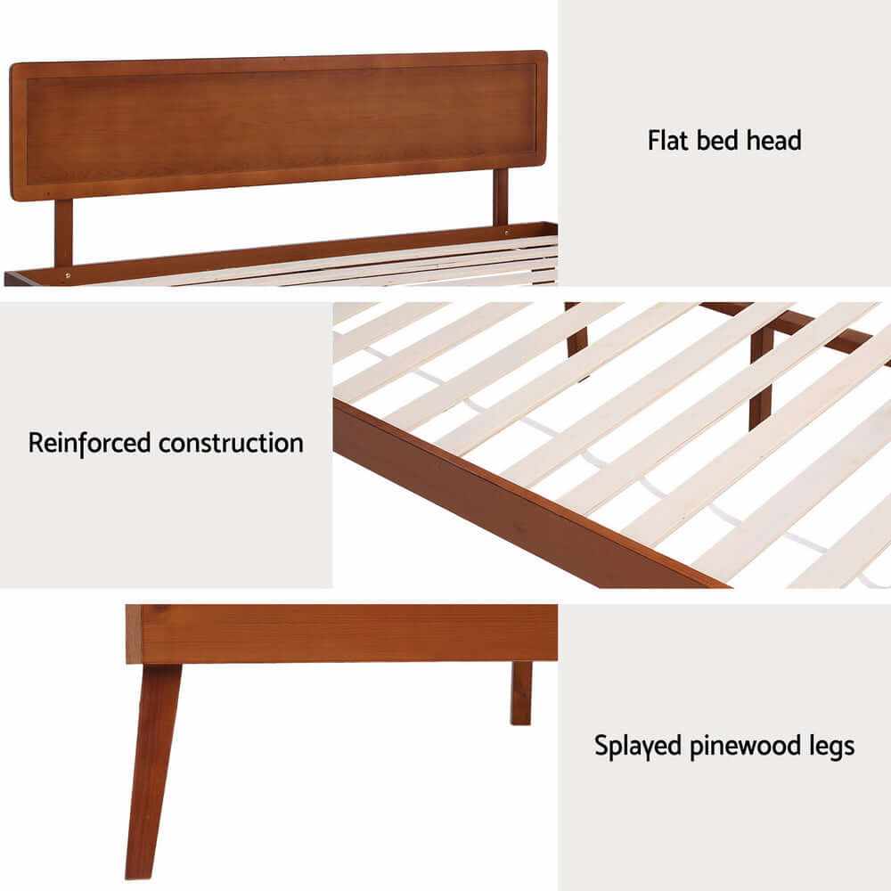 queen size bed frame walnut