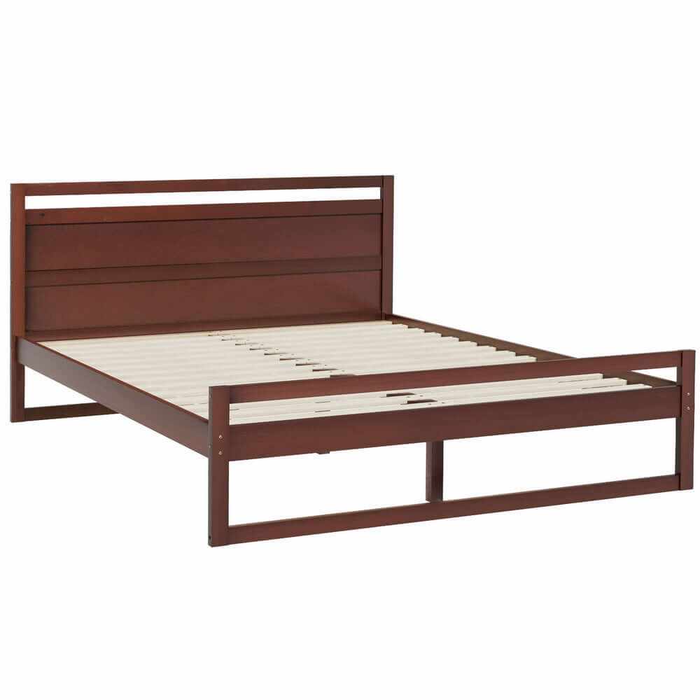 walnut bed frame double