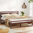 walnut bed frame double