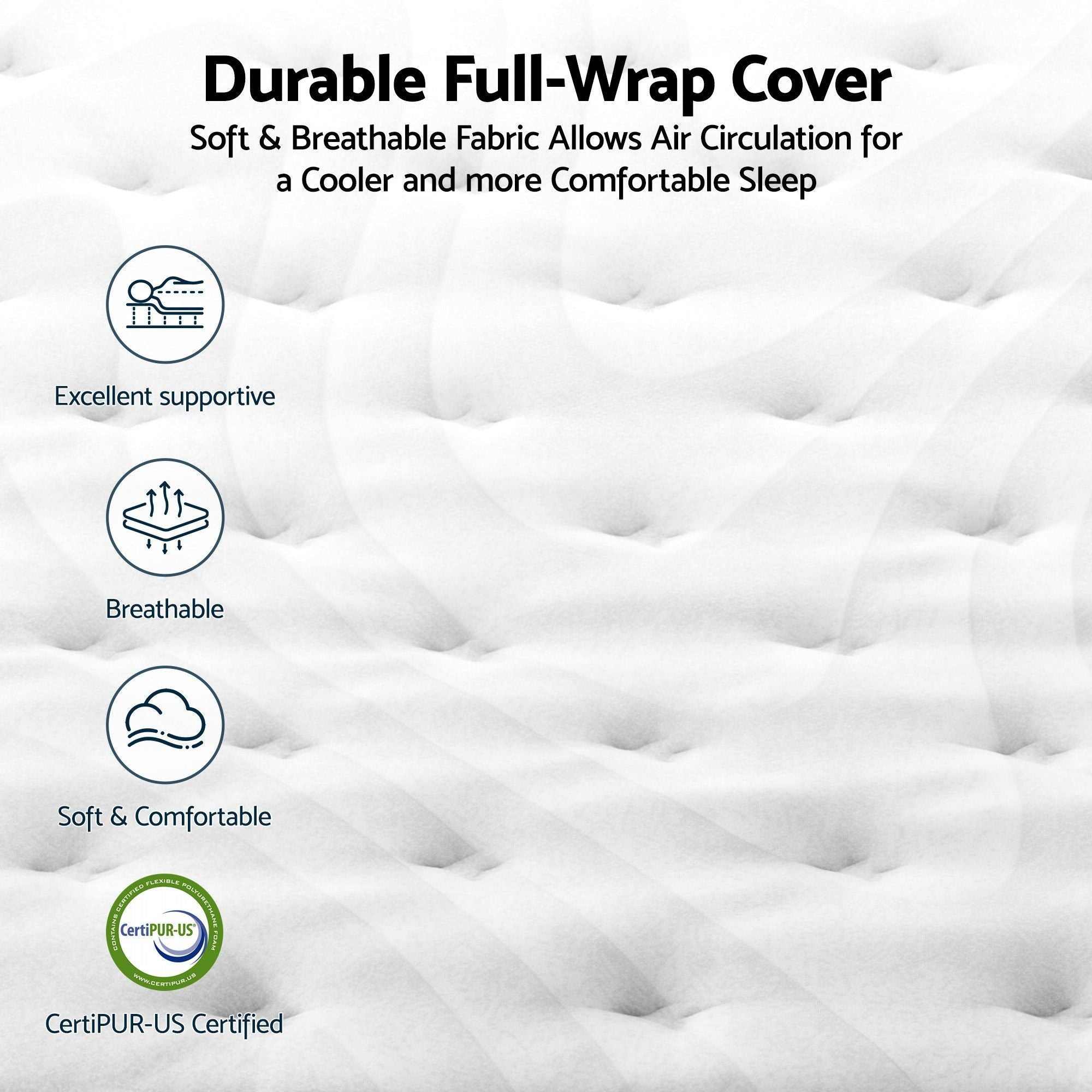 RoomSense Queen 30cm Latex Mattress Medium Firm Bundle, Pine Bed Frame