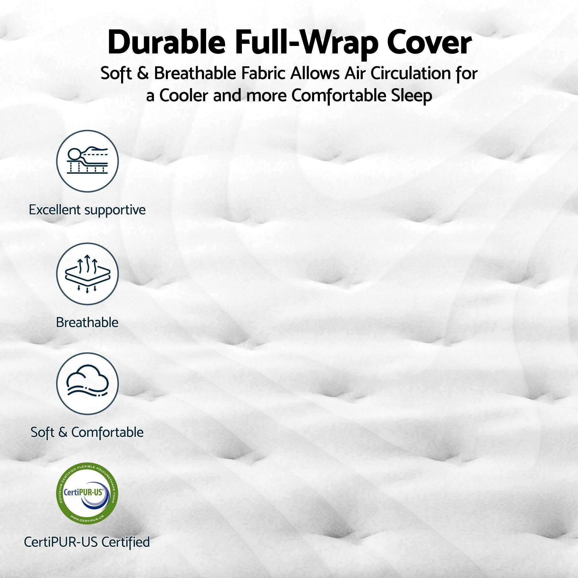 RoomSense King Mattress , 30cm Medium Firm Hybrid Mattress with Latex Lumbar Support for Back Pain Relief , Pocket Spring Mattress King Size in a Box