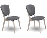 Mid Century Dining Chairs Set of 2 - White Wash
