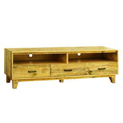 TV Cabinet with 3 Storage Drawers with Shelf in Wooden Entertainment U