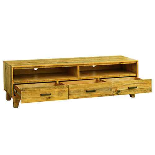 TV Cabinet with 3 Storage Drawers with Shelf in Wooden Entertainment U