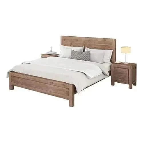 3 Pieces Bedroom Suite in Solid Wood Veneered Acacia Construction Timb