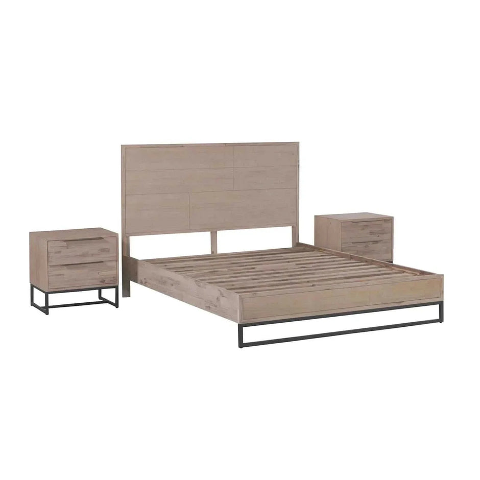 queen bed frame with nightstands