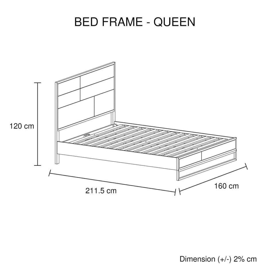 queen bed frame with nightstands