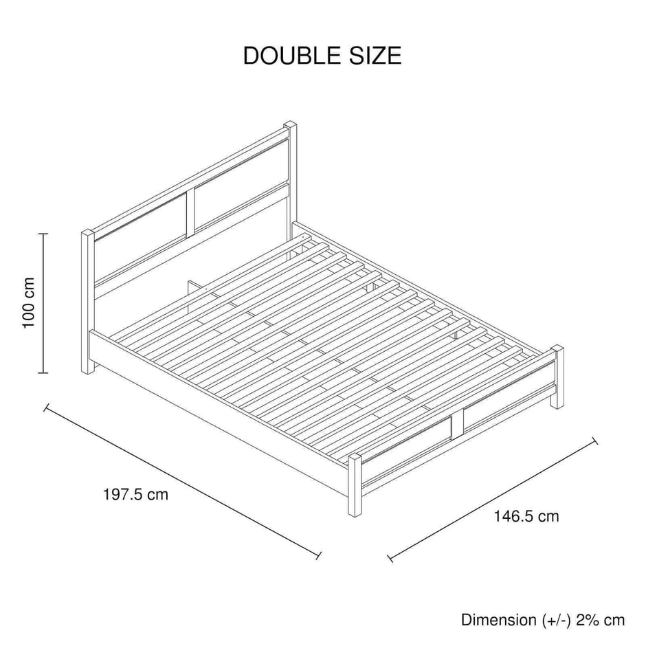 Double Bed and Bedside Table